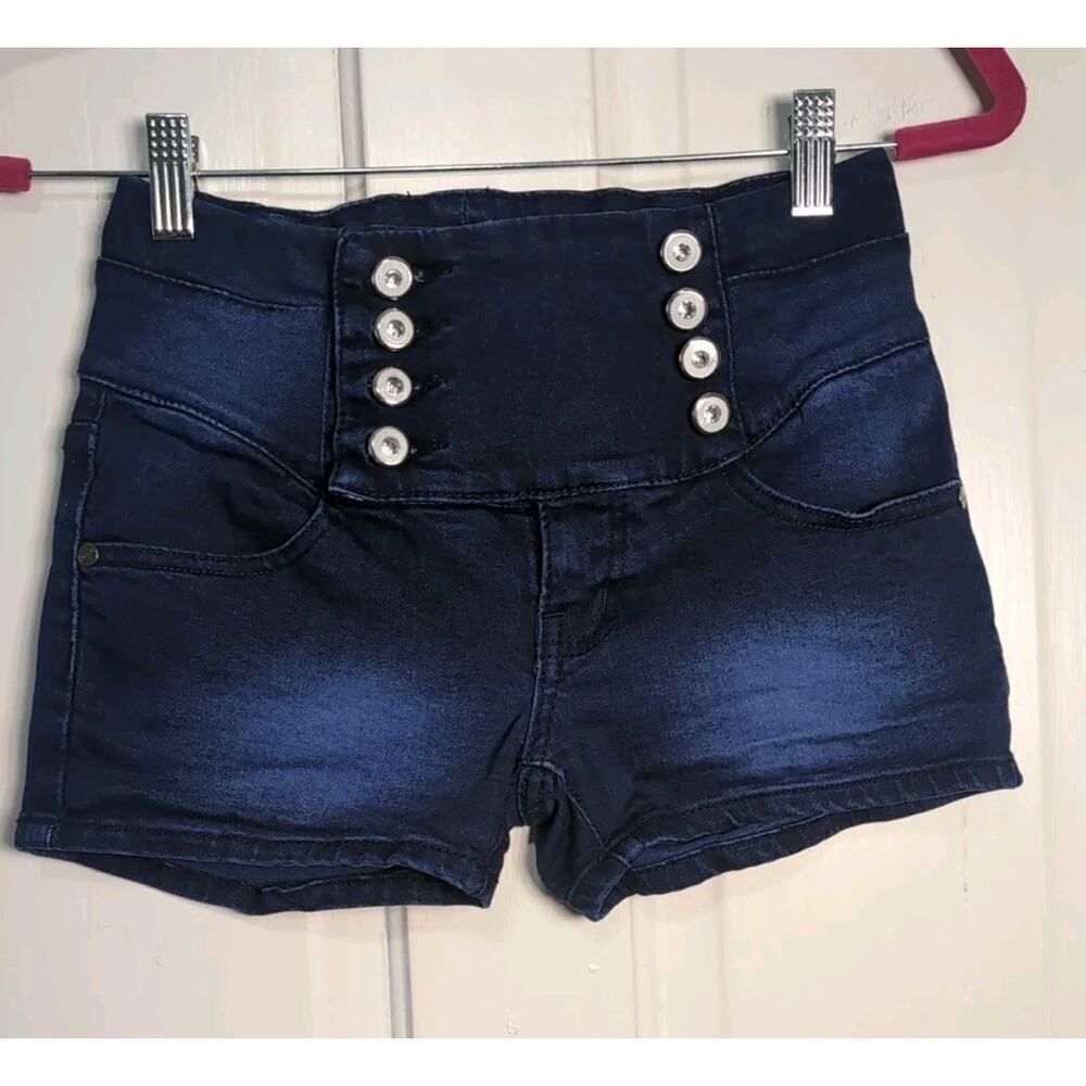 Yahan Micro Mini Denim Shorts Embroidered Boho Festival Women's 27(893)